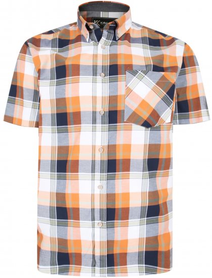Kam Jeans 6216 Large Check Shirt Rust - Koszule - Koszule 2XL-10XL