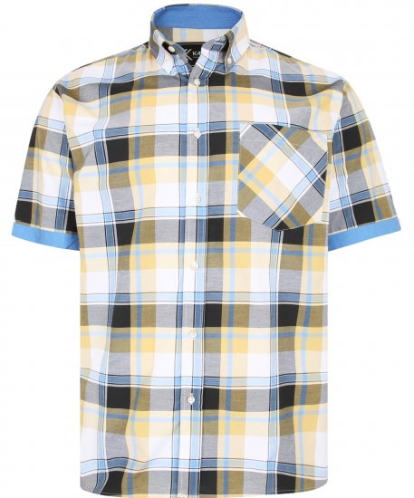 Kam Jeans 6216 Large Check Shirt Mustard - Koszule - Koszule 2XL-10XL