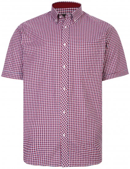 Kam Jeans 6219 Short sleeve Shirt Red - Koszule - Koszule 2XL-10XL