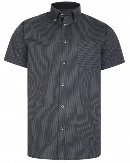 Kam Jeans 6226 Casual Short Sleeve Shirt Charcoal - Koszule - Koszule 2XL-10XL