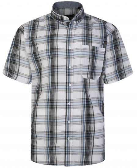 Kam Jeans 6243 SS Check Shirt Navy - Koszule - Koszule 2XL-10XL