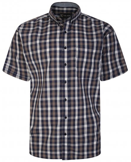 Kam Jeans 6246 SS Check Shirt Navy - Koszule - Koszule 2XL-10XL