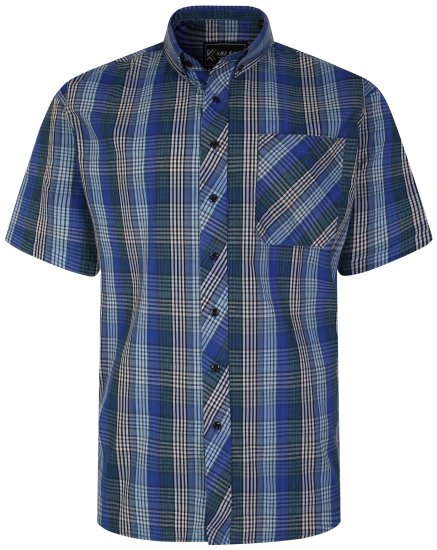 Kam Jeans 6250 Short sleeve Shirt Blue - Koszule - Koszule 2XL-10XL