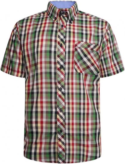 Kam Jeans 6310 Casual Check Short Sleeve Shirt Multi-Colored - Koszule - Koszule 2XL-10XL