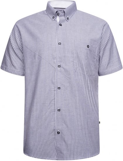 Kam Jeans 6319 Casual Stripe Shirt Charcoal - Koszule - Koszule 2XL-10XL