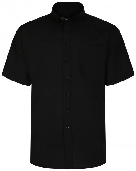 Kam Jeans 660 Classic Short Sleeve Office Shirt Black - Koszule - Koszule 2XL-10XL