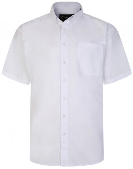 Kam Jeans 660 Classic Short Sleeve Office Shirt White - Koszule - Koszule 2XL-10XL