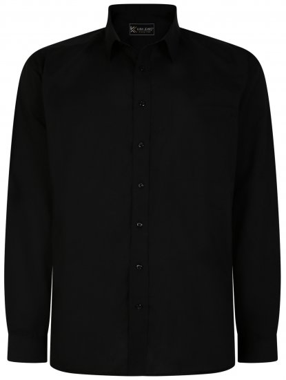 Kam Jeans 661 Classic Long Sleeve Office Shirt Black - Koszule - Koszule 2XL-10XL