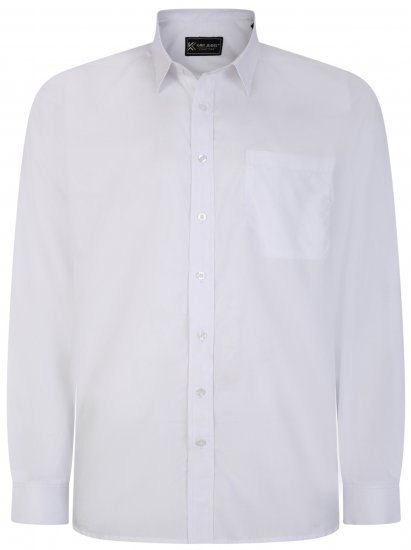 Kam Jeans 661 Classic Long Sleeve Office Shirt White - Koszule - Koszule 2XL-10XL