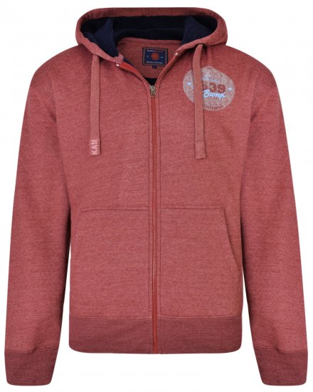 Kam Jeans 7025 Sherpa lined Hoodie Cordovan - Bluzy & bluzy z kapturem - Bluzy & Bluzy z kapturem 2XL-12XL