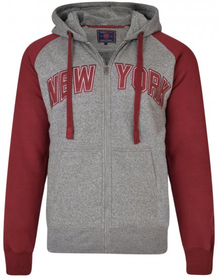 Kam Jeans 7026 New York Hoodie Cordovan - Bluzy & bluzy z kapturem - Bluzy & Bluzy z kapturem 2XL-12XL
