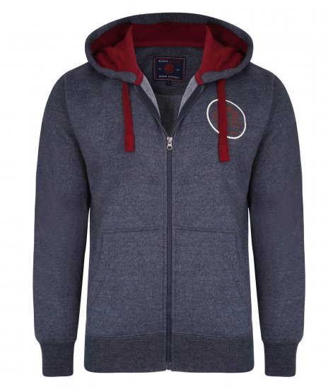 Kam Jeans 7030 Hoody Indigo - Bluzy & bluzy z kapturem - Bluzy & Bluzy z kapturem 2XL-12XL