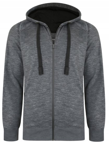 Kam Jeans 7041 Jersey Marl Hoody with Zip Pockets Charcoal - Bluzy & bluzy z kapturem - Bluzy & Bluzy z kapturem 2XL-12XL