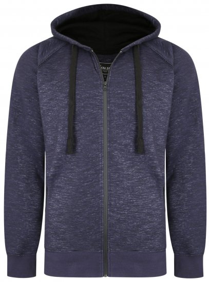 Kam Jeans 7041 Jersey Marl Hoody with Zip Pockets Indigo - Bluzy & bluzy z kapturem - Bluzy & Bluzy z kapturem 2XL-12XL