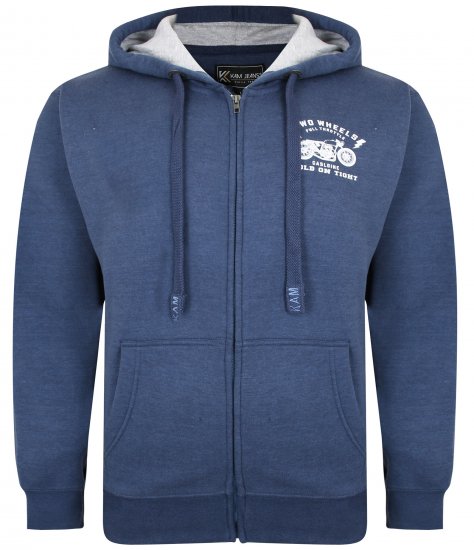 Kam Jeans 7043 Full Throttle Hoodie Indigo - Bluzy & bluzy z kapturem - Bluzy & Bluzy z kapturem 2XL-12XL
