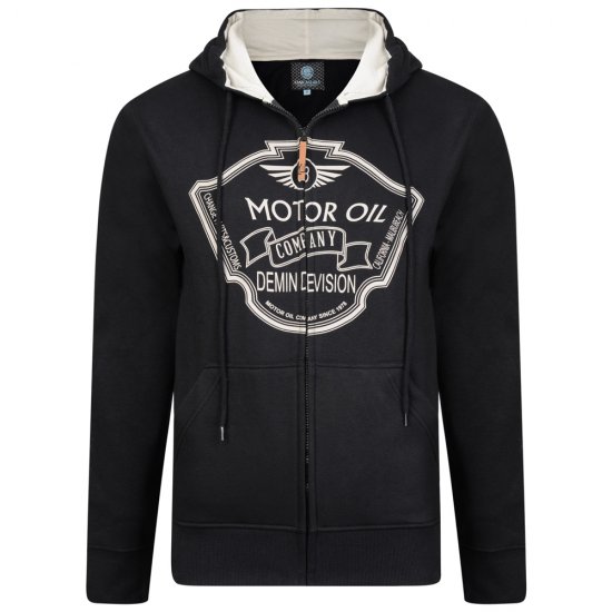 Kam Jeans 705 Motor Oil Hoodie Black - Bluzy & bluzy z kapturem - Bluzy & Bluzy z kapturem 2XL-12XL