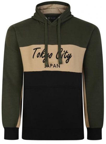 Kam Jeans 7058 Tokyo City Cut & Saw Hoodie Khaki - Bluzy & bluzy z kapturem - Bluzy & Bluzy z kapturem 2XL-12XL