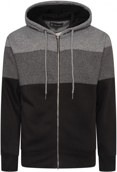 Kam Jeans 7071 Marl Stripe Hoody Black - Bluzy & bluzy z kapturem - Bluzy & Bluzy z kapturem 2XL-12XL