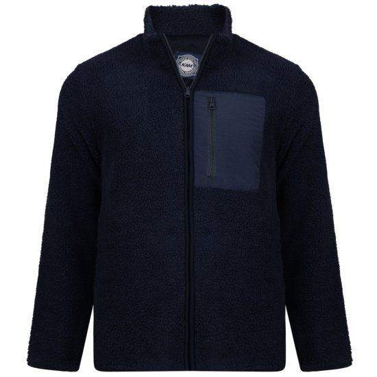Kam Jeans 712 Teddy Fleece Navy - Bluzy & bluzy z kapturem - Bluzy & Bluzy z kapturem 2XL-12XL