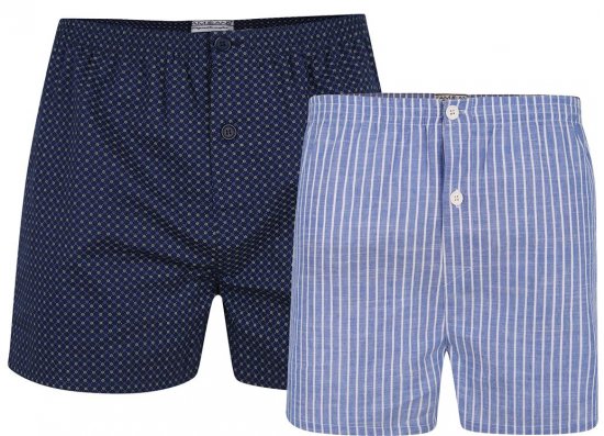 Kam Jeans 812 Twin Pack Woven Boxers - Bielizna & stroje kąpielowe - Bielizna & Stroje kąpielowe 2XL-8XL