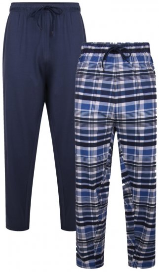 Kam Jeans 872 Lounge pants Navy, Checked 2-pack - Bielizna & stroje kąpielowe - Bielizna & Stroje kąpielowe 2XL-8XL