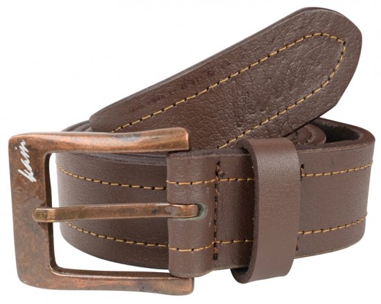 Kam Jeans 920 Leather Belt Brown, 4cm - Paski - Paski Duże Rozmiary - W40-W70/2XL-8XL