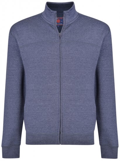 Kam Jeans 7018 Full zip Sweatshirt Insignia Blue - Bluzy & bluzy z kapturem - Bluzy & Bluzy z kapturem 2XL-12XL