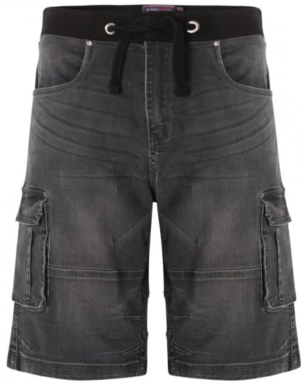 Kam Jeans Dito Denim Shorts Charcoal - Szorty - Szorty W40-W60