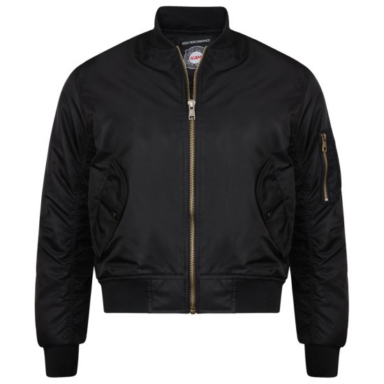 Kam Jeans KV75 Bomber Jacket Black - Kurtki Męskie Duże Rozmiary - Kurtki Duże rozmiary 2XL-8XL