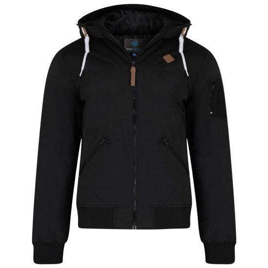 Kam Jeans KV76 Bomber Jacket Black - Kurtki Męskie Duże Rozmiary - Kurtki Duże rozmiary 2XL-8XL