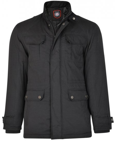 Kam Jeans KV95 Jacket Black - Kurtki Męskie Duże Rozmiary - Kurtki Duże rozmiary 2XL-8XL