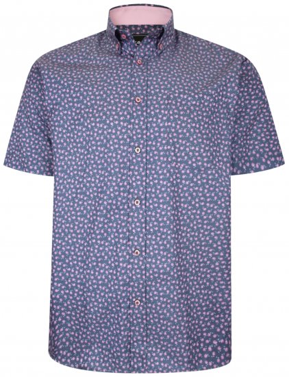 Kam Jeans P012 Premium Short sleeve shirt Navy - Koszule - Koszule 2XL-10XL
