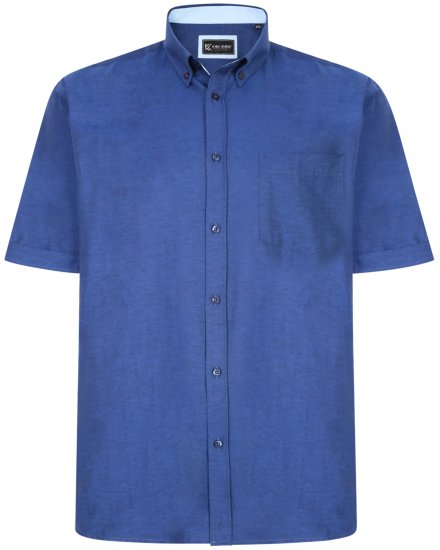 Kam Jeans P020 Premium Short sleeve Oxford Shirt Navy - Koszule - Koszule 2XL-10XL