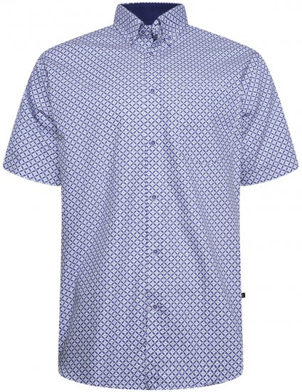 Kam Jeans P046 koszula z geometrycznym wzorem - Koszule - Koszule 2XL-10XL