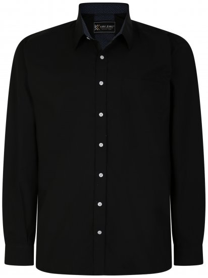 Kam Jeans P684 Premium Stretch Shirt Black - Koszule - Koszule 2XL-10XL