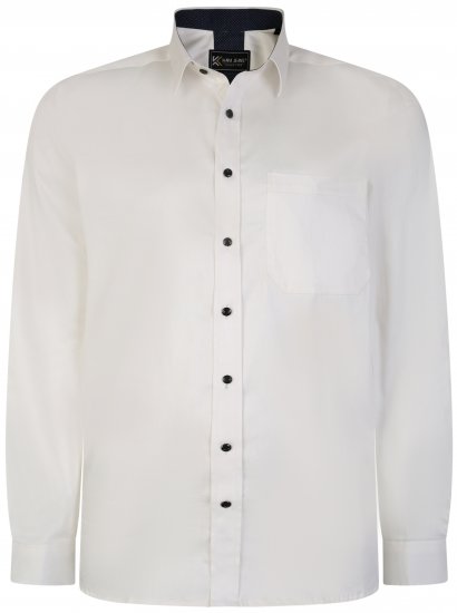 Kam Jeans P684 Premium Stretch Shirt White - Koszule - Koszule 2XL-10XL