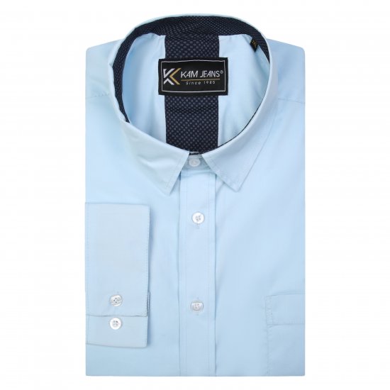 Kam Jeans P684 Premium Stretch Shirt Blue - Koszule - Koszule 2XL-10XL