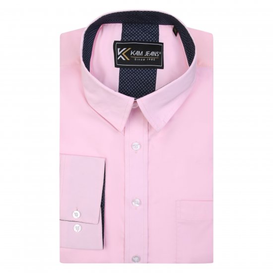 Kam Jeans P684 Premium Stretch Shirt Pink - Koszule - Koszule 2XL-10XL