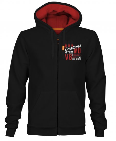 Motley Denim Kendal Hoodie Black - Bluzy & bluzy z kapturem - Bluzy & Bluzy z kapturem 2XL-12XL