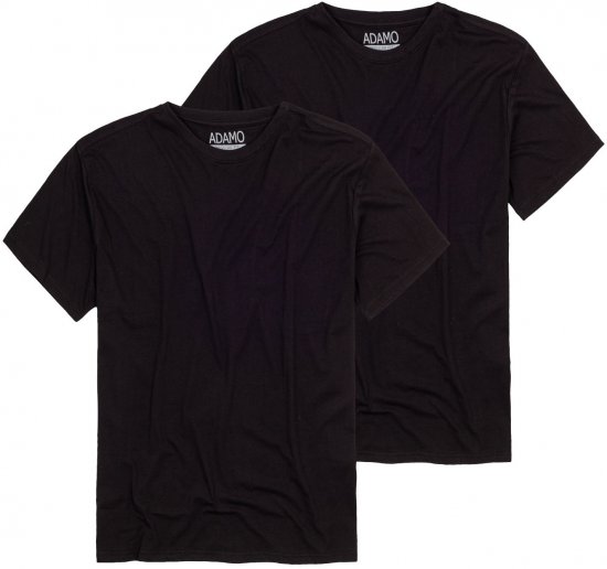 Adamo Kilian Regular fit 2-pack T-shirt Black - Koszulki - T-shirty meskie Duże Rozmiary - 2XL-14XL