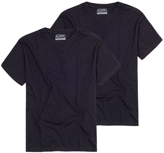 Adamo Kilian Regular fit 2-pack T-shirt Navy - Koszulki - T-shirty meskie Duże Rozmiary - 2XL-14XL
