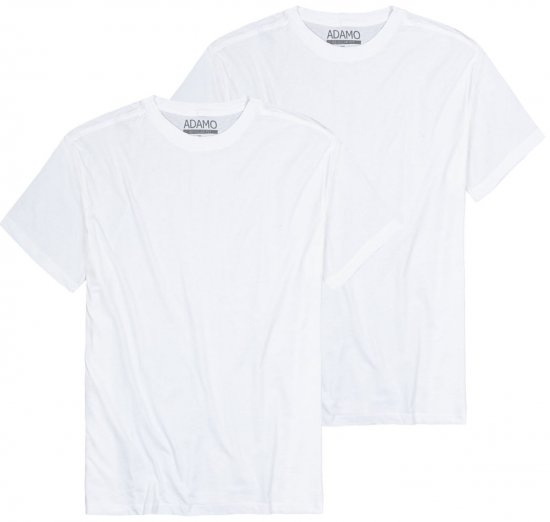 Adamo Kilian Regular fit 2-pack T-shirt White - Koszulki - T-shirty meskie Duże Rozmiary - 2XL-14XL