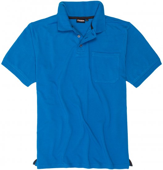 Adamo Klaas Regular fit Polo Shirt with Pocket Azur Blue - Koszulki polo - Koszulki Polo 2XL-8XL