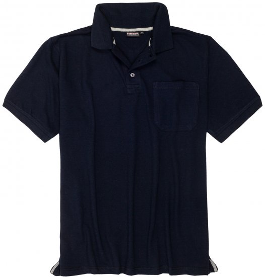 Adamo Klaas Regular fit Polo Shirt with Pocket Navy - Koszulki polo - Koszulki Polo 2XL-8XL