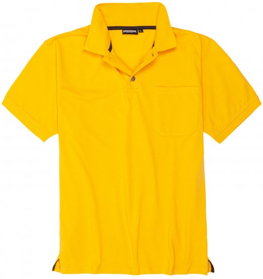 Adamo Klaas Regular fit Polo Shirt with Pocket Yellow - Koszulki polo - Koszulki Polo 2XL-8XL
