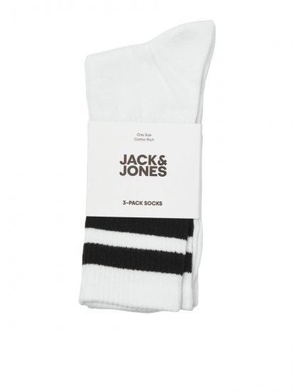 Jack & Jones Travis Skarpety tenisowe Biały 3-pack - Bielizna & stroje kąpielowe - Bielizna & Stroje kąpielowe 2XL-8XL