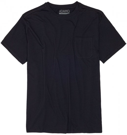 Adamo Kody Regular fit T-shirt with Pocket Navy - Koszulki - T-shirty meskie Duże Rozmiary - 2XL-14XL