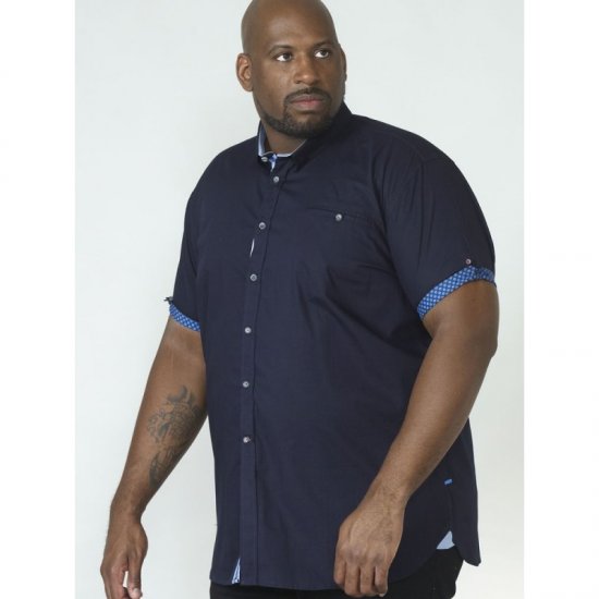 D555 Tim Short Sleeve Shirt Navy - Koszule - Koszule 2XL-10XL
