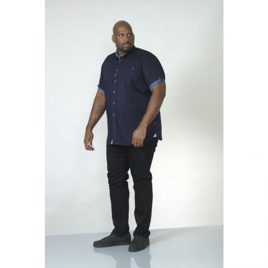 D555 Tim Short Sleeve Shirt Navy - Koszule - Koszule 2XL-10XL