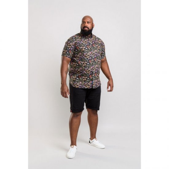 D555 Emmet Floral Shirt Black - Koszule - Koszule 2XL-10XL